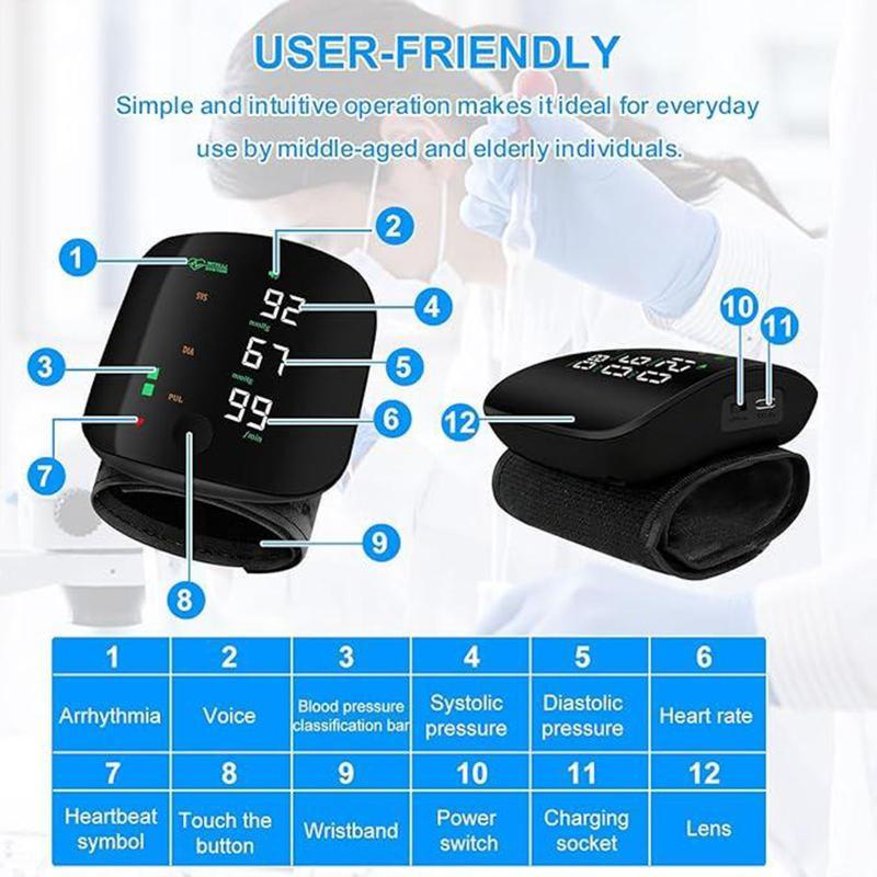 Final 3 Hours: 70%OFF🔥 Wrist Blood Pressure Monitor Led Display,Touch Screen Wrist Blood Pressure Cuff