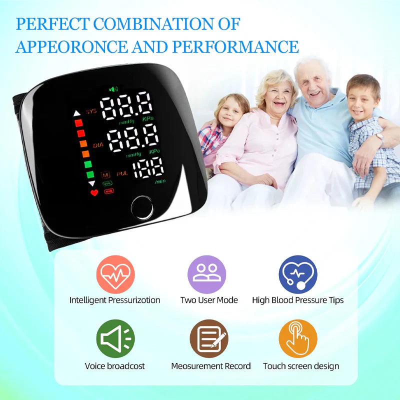 Final 3 Hours: 70%OFF🔥 Wrist Blood Pressure Monitor Led Display,Touch Screen Wrist Blood Pressure Cuff