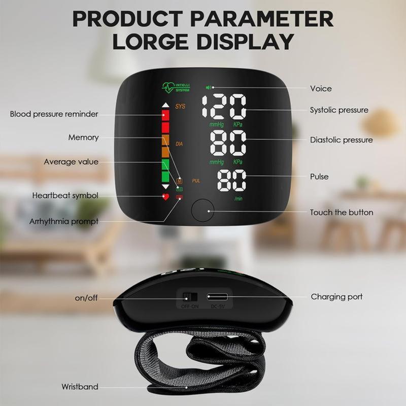 Final 3 Hours: 70%OFF🔥 Wrist Blood Pressure Monitor Led Display,Touch Screen Wrist Blood Pressure Cuff