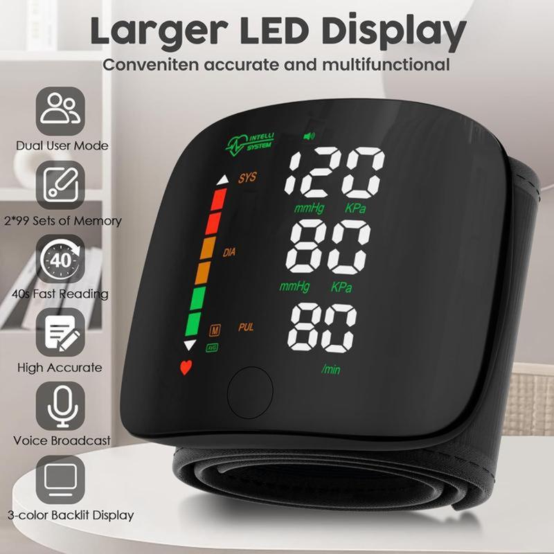 Final 3 Hours: 70%OFF🔥 Wrist Blood Pressure Monitor Led Display,Touch Screen Wrist Blood Pressure Cuff