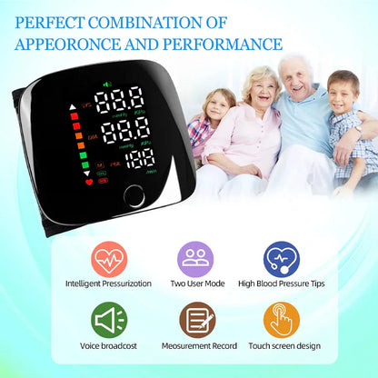 Final 3 Hours: 70%OFF🔥 Wrist Blood Pressure Monitor Led Display,Touch Screen Wrist Blood Pressure Cuff