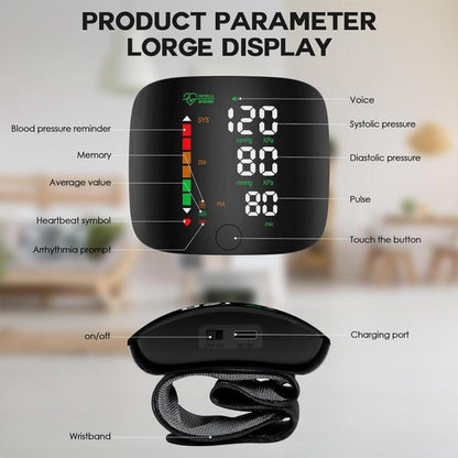 Final 3 Hours: 70%OFF🔥 Wrist Blood Pressure Monitor Led Display,Touch Screen Wrist Blood Pressure Cuff